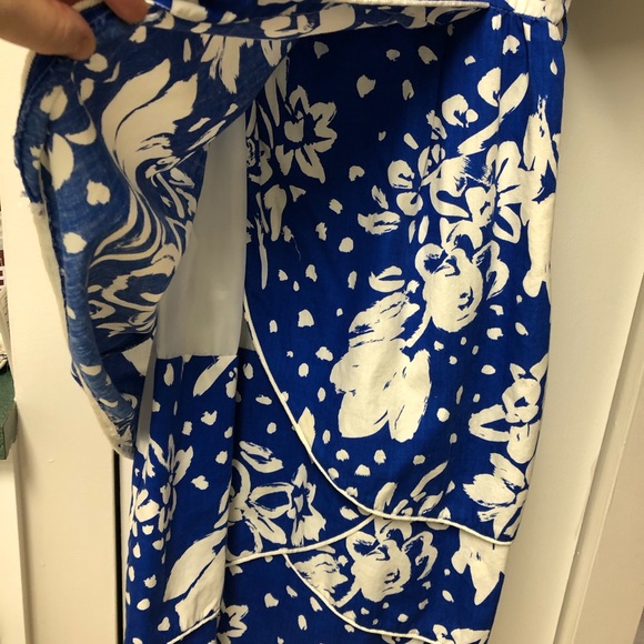 VINTAGE 40’s/50’s/60’s/70’s/80’s dress, blue&white - Picture 7 of 16